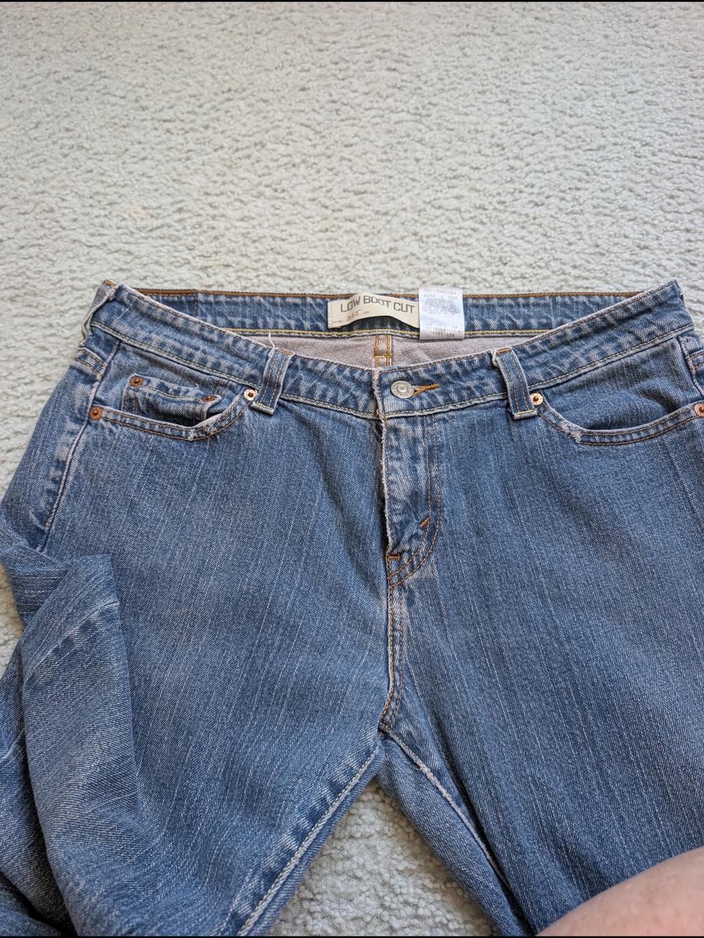 Vintage Classic Blue Low Boot Cut Jeans